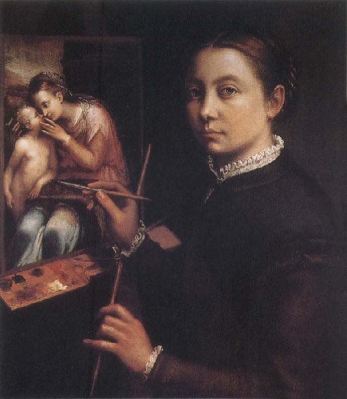 Sofonisba Anguissola Self-Portrait at the Easel Sweden oil painting art